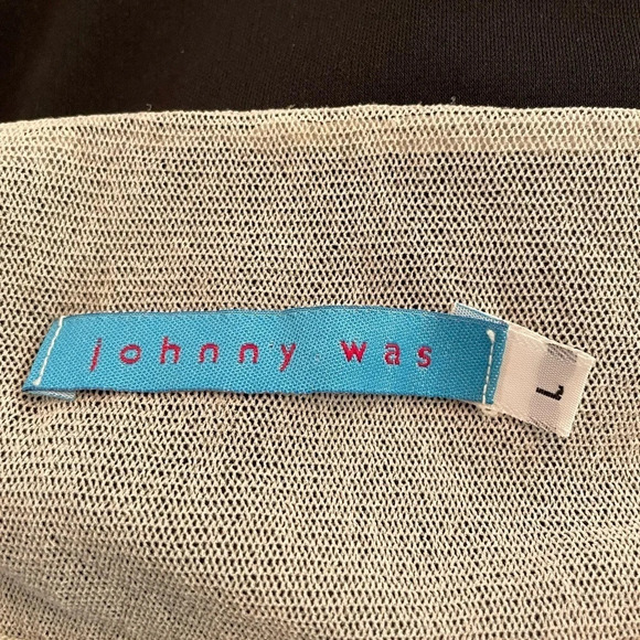 Vintage JOHNNY WAS Black Dress Large - Picture 2 of 9